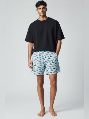 Surf Society Men’s Size Large Retro Cars Swim Trunks Board Shorts